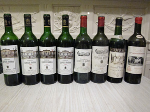 Leoville Barton bottles lined up
